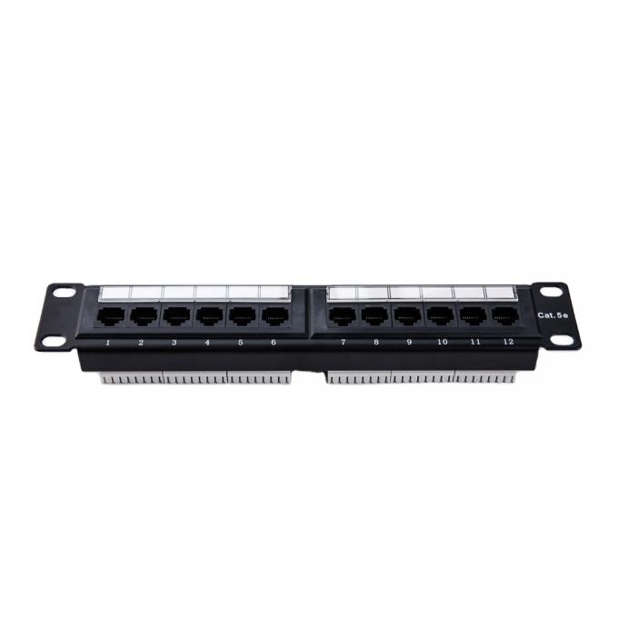 12 Port Cat 6 UTP Patch Panel for Network Server Rack Cabinet Compact ...