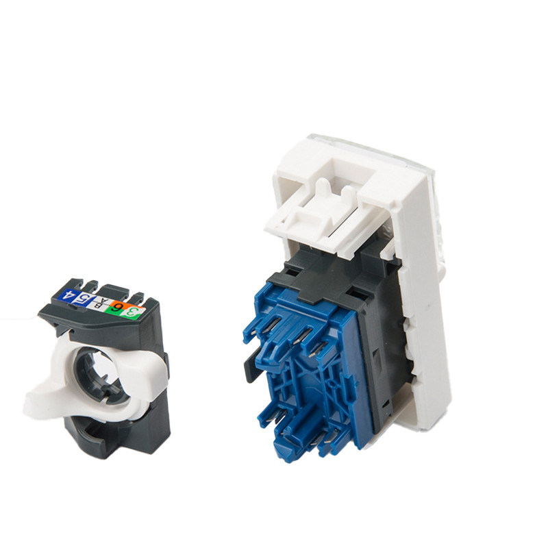 Single Color Keystone Exact Cables Rj45 Cat6 45*22.5 French Type UTP Single Keystone Jack for ...