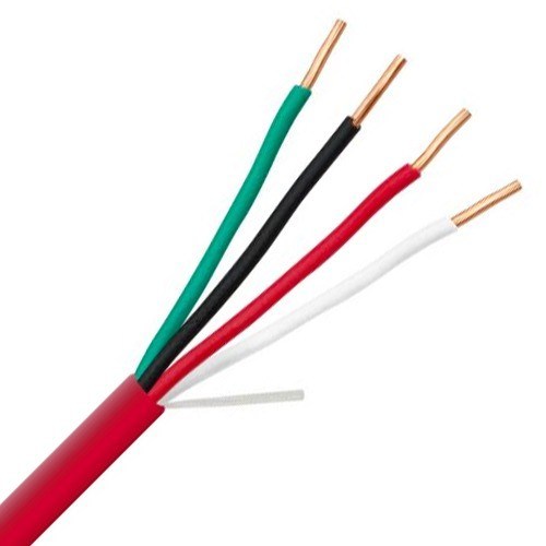 1000ft 18/2 Fire Alarm Cable FPLP Plenum - Red, 2 Conductor 18 AWG