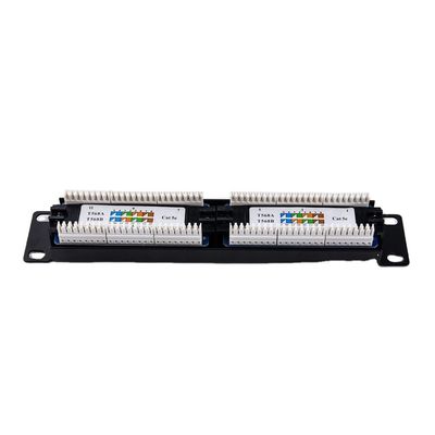 12 Port Cat 6 UTP Patch Panel for Network Server Rack Cabinet Compact ...
