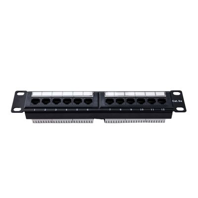 12 Port Cat 6 UTP Patch Panel for Network Server Rack Cabinet Compact ...